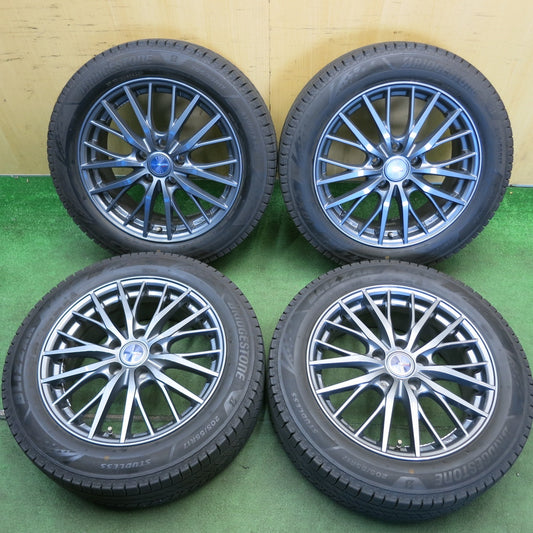 バリ溝！25年！キレイ！9.5分★スタッドレス 205/55R17 ブリヂストン ブリザック VRX3 ravrion RM01 ラブリオン 17インチ PCD114.3/5H★6053104HAス