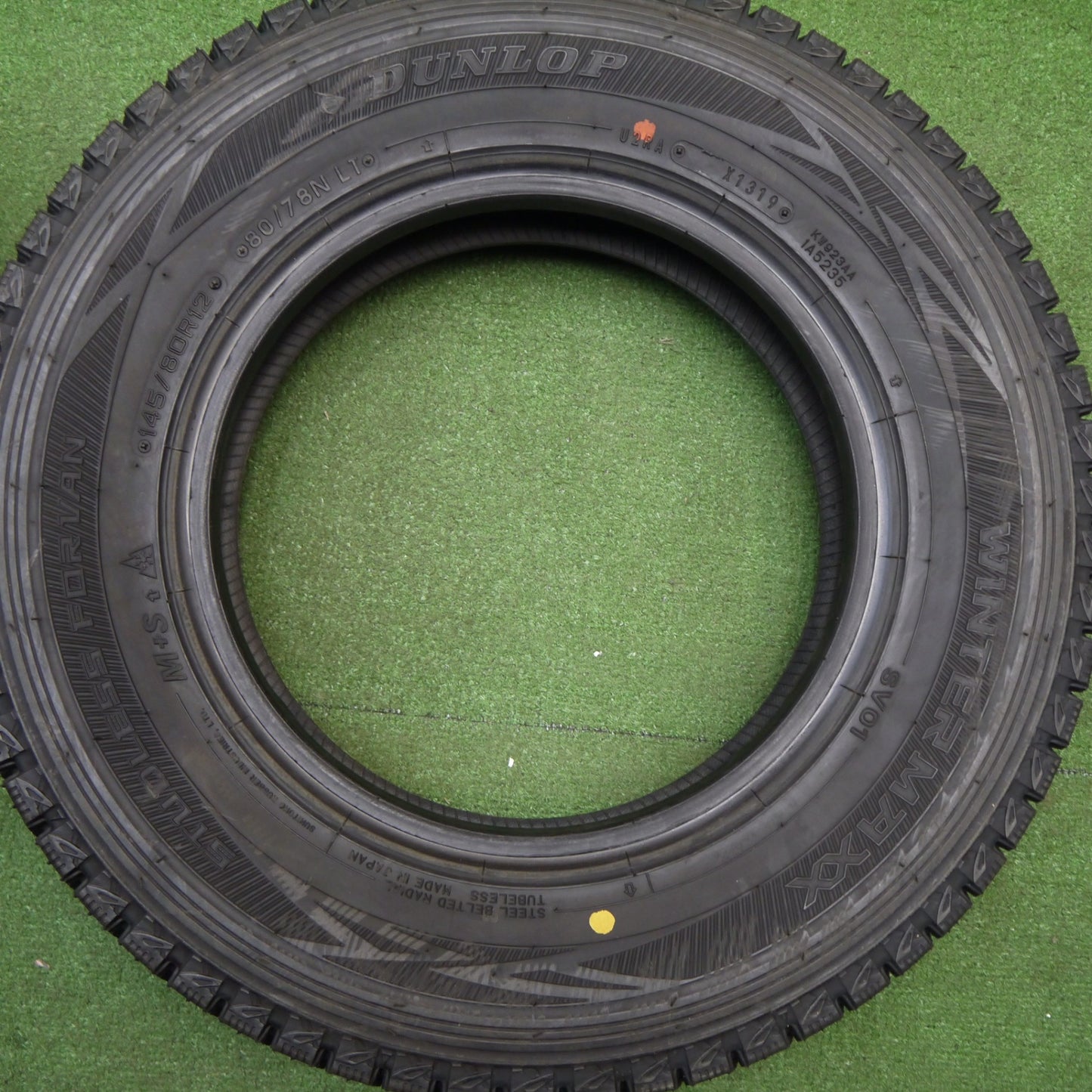 ほぼ未使用★スタッドレス 145/80R12 80/78N ダンロップ ウインターマックス SV01 タイヤ 12インチ 軽トラック 軽バン 等★5120904Hスタ