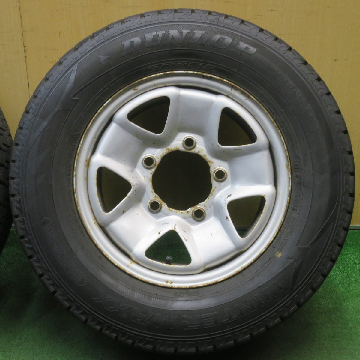 バリ溝！9.5分★スタッドレス 205/70R14 ダンロップ ウインターマックス WM02 TOPY スチール ホイール 14インチ PCD139.7/5H★6052001NJス