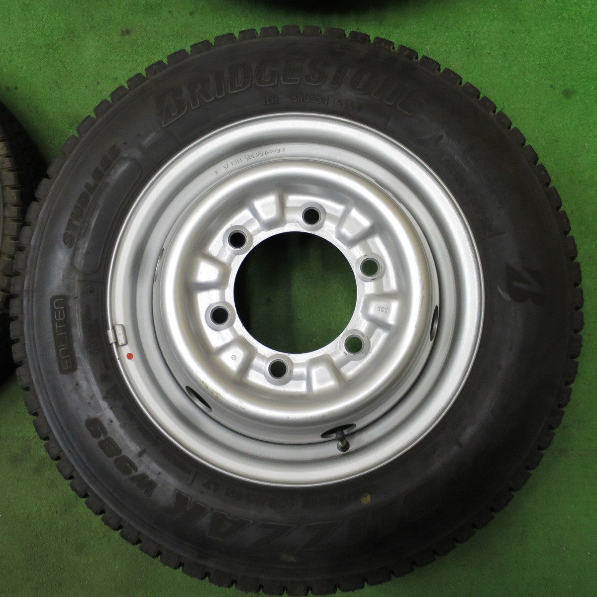 バリ溝！25年！キレイ！ほぼ10分★いすゞ エルフ 145/80R13 88/86N 185/75R15 106/104N スタッドレス ブリヂストン ブリザック VL10A W989 スチール ホイール 13 15 インチ PCD 184 170/6H★6041003ナス