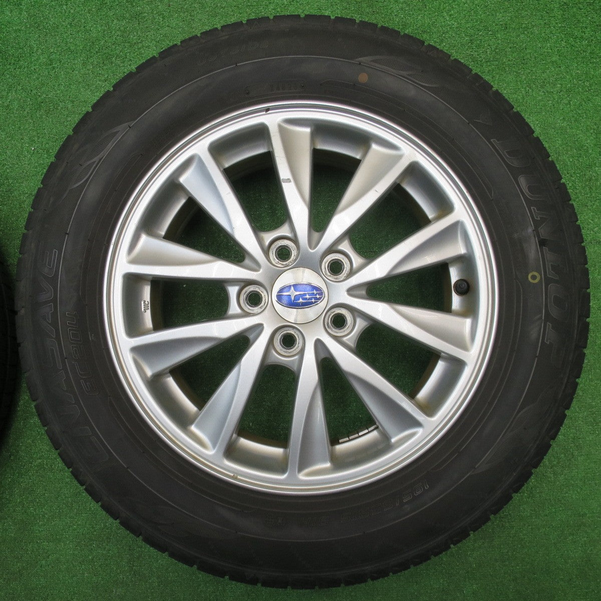 バリ溝！24年！9.5分★スバル インプレッサ 純正 195/65R15 ダンロップ エナセーブ EC204 15インチ PCD100/5H★5110309NJノ