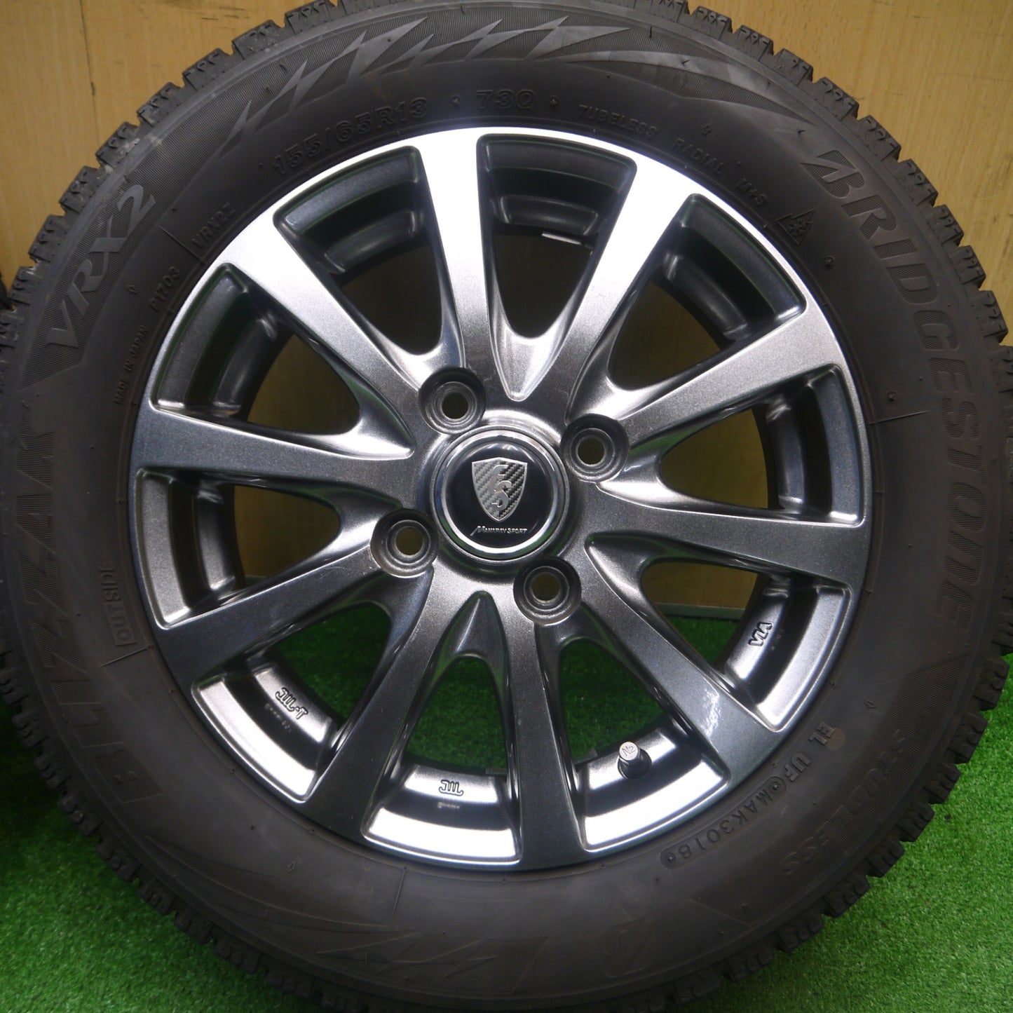 [送料無料] 4本価格★スタッドレス 155/65R13 ブリヂストン ブリザック VRX2 MANARAY SPORT マナレイスポーツ 13インチ PCD100/4H★4111107Hス