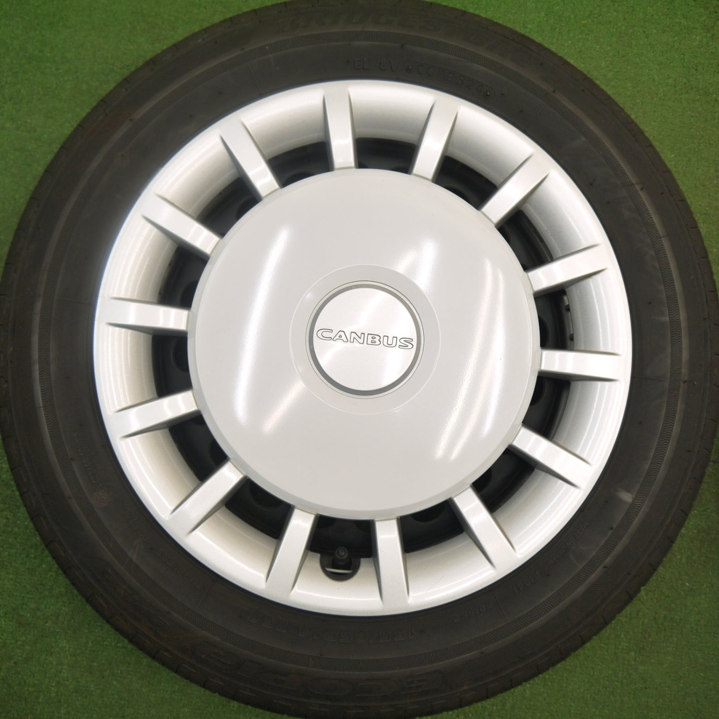 4本価格！24年★ダイハツ ムーヴ キャンバス ストライプス G 純正 スチール 155/65R14 ブリヂストン エコピア EP150 14インチ PCD100/4H★6012004Hノ