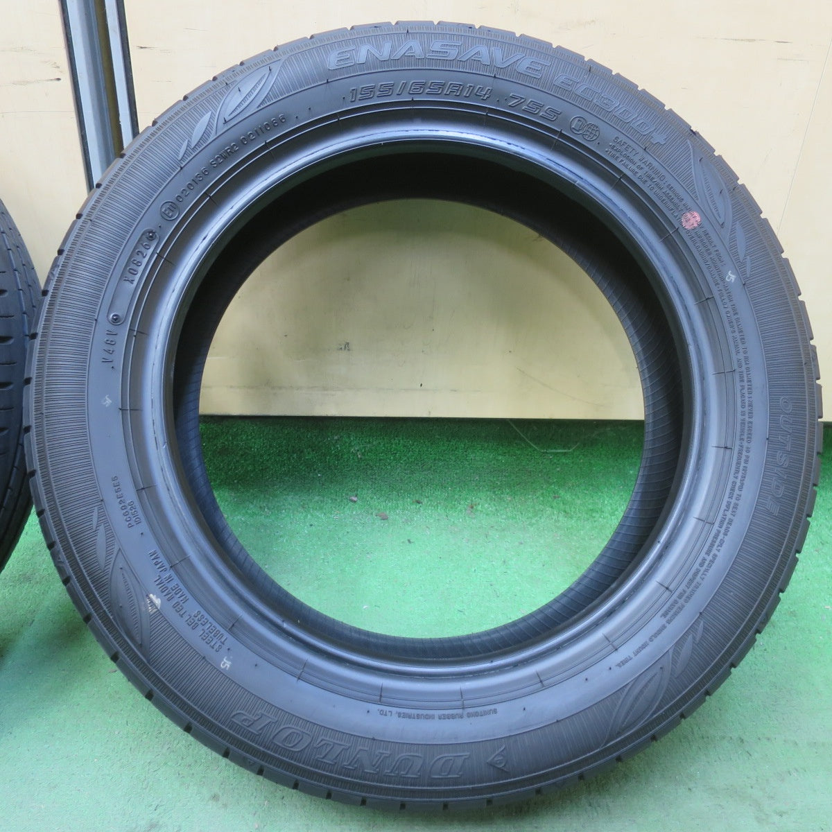 新車外し！26年◎155/65R14 ダンロップ エナセーブ EC300+ タイヤ 14インチ デイズ ワゴンR スペーシア ラパン 等◎6100610イノタ