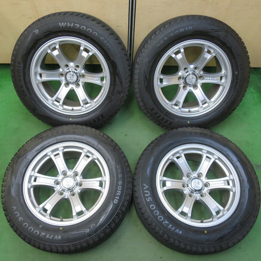 バリ溝！24年！キレイ！9.5分以上★KEELER 265/60R18 スタッドレス ジーテックス WH2000 SUV WEDS ADVENTURE キーラー 18インチ PCD139.7/6H★5092702イス
