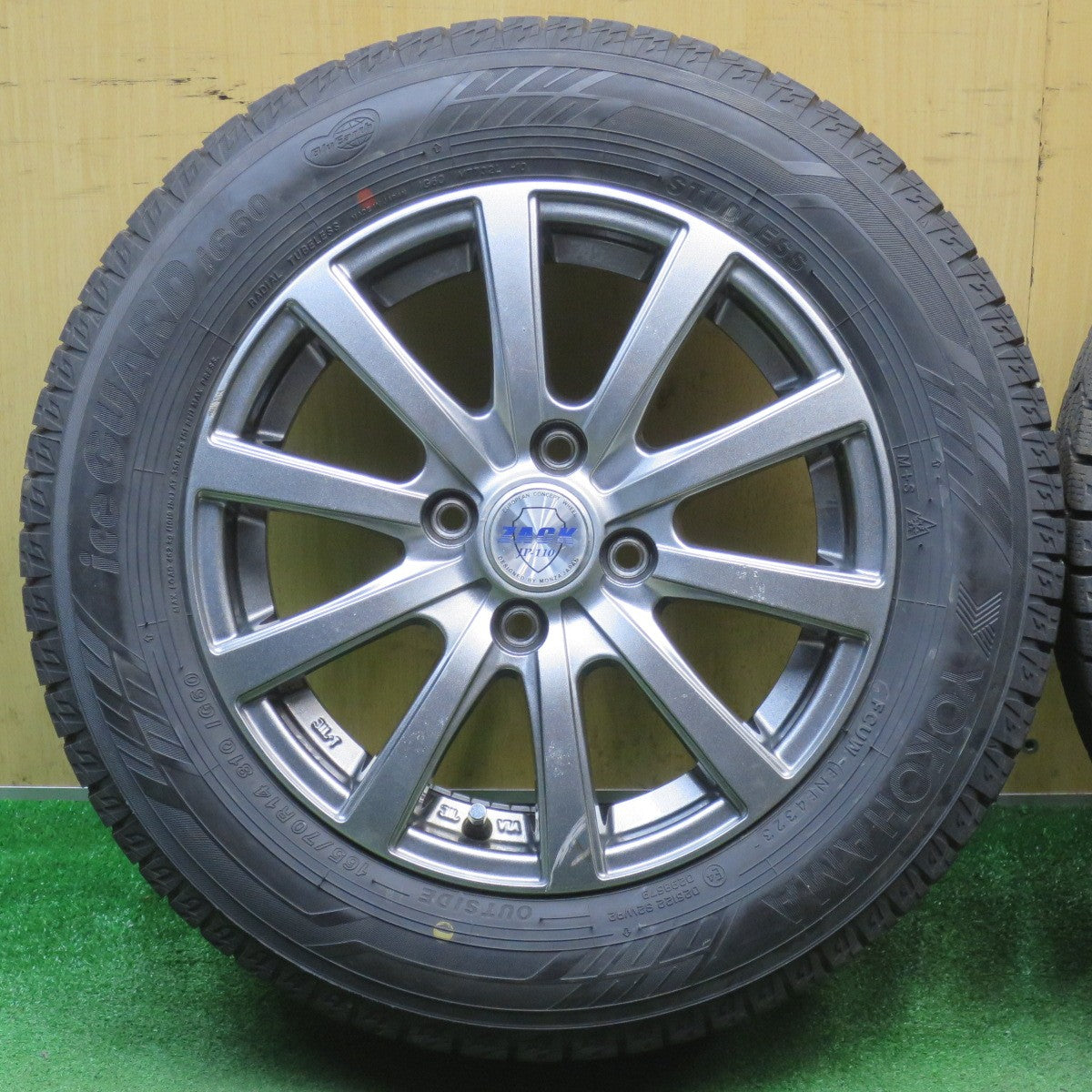 超バリ溝！23年！9.5分以上★スタッドレス 165/70R14 ヨコハマ アイスガード iG60 ZACK JP-110 MONZA ザック モンツァ 14インチ PCD100/4H★6041302NJス