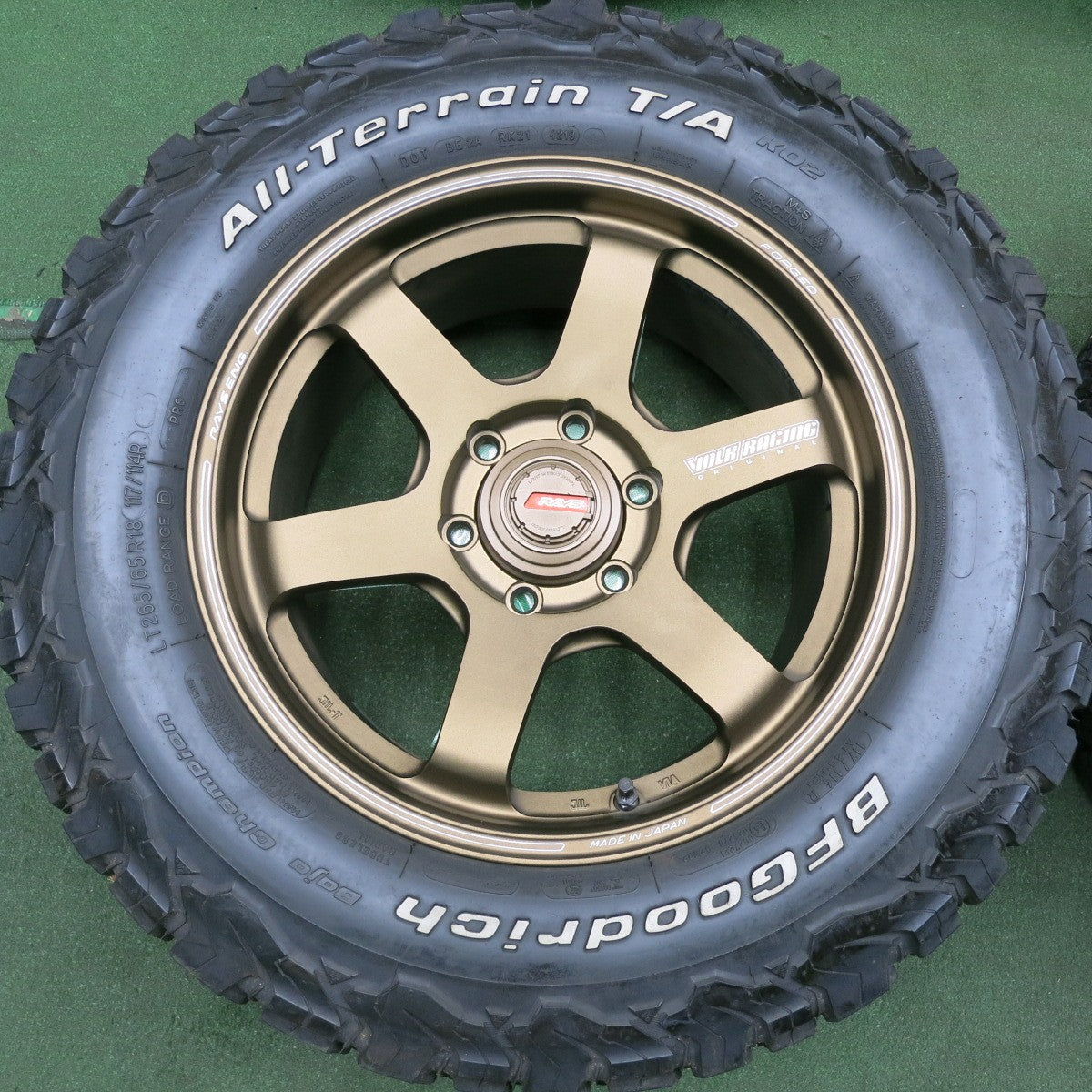 *送料無料* バリ溝！キレイ！9.5分★RAYS VOLK RACING TE37SB 265/65R18 BFグッドリッチ All-Terrain T/A KO2 レイズ ボルクレーシング PCD139.7/6H★4051507HAノ