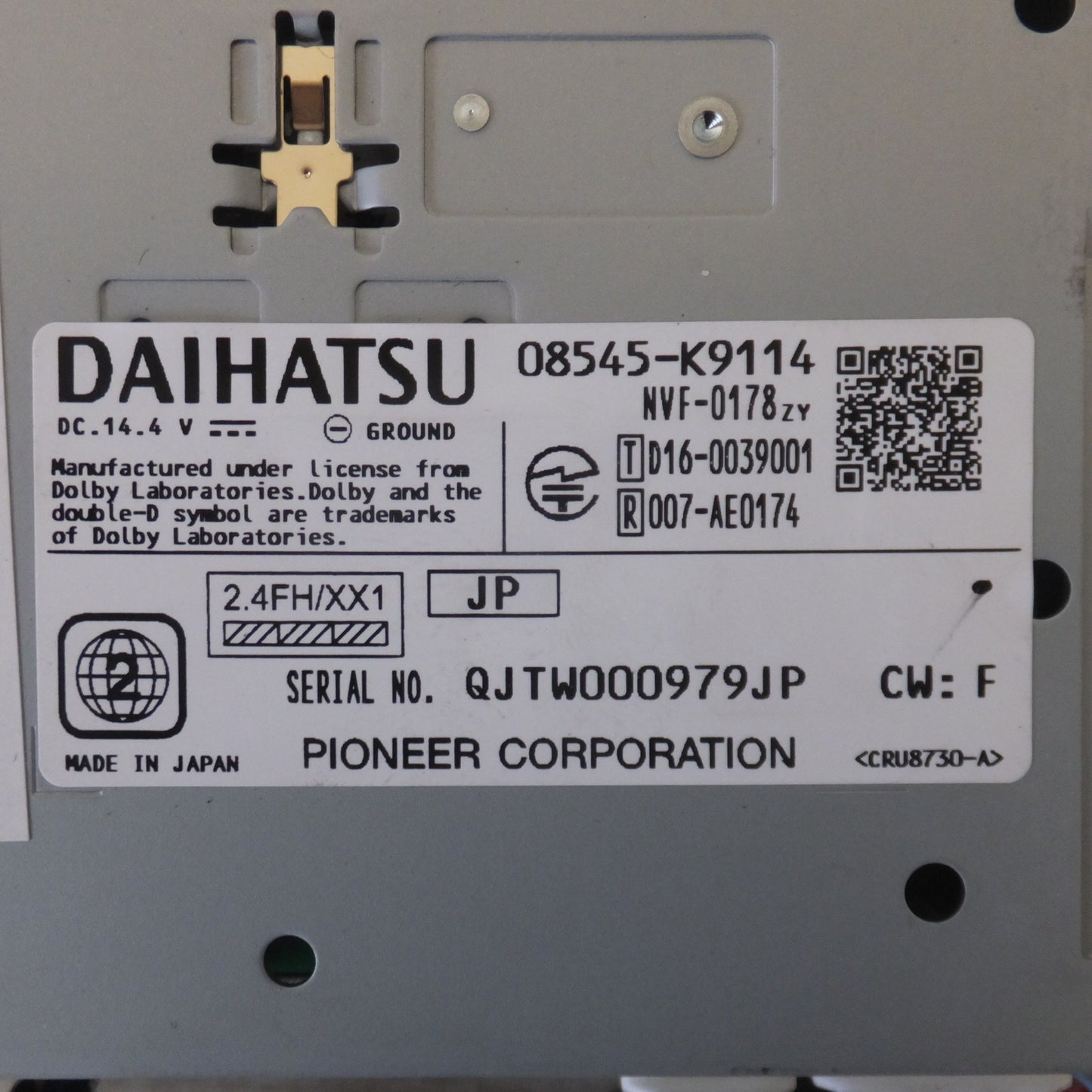 [送料無料] ★パイオニア製 ダイハツ 純正 8インチ ハイエンドメモリーナビ NSZP-X68D 08545-K9114(28)★