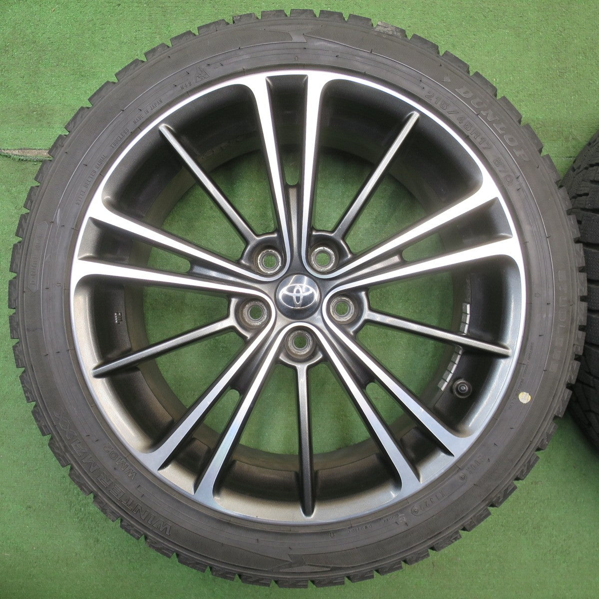 バリ溝！22年！9.5分★トヨタ ZN6 86 スバル BRZ 純正 215/45R17 スタッドレス ダンロップ ウインターマックス WM02 17インチ PCD100/5H★6042902NJス