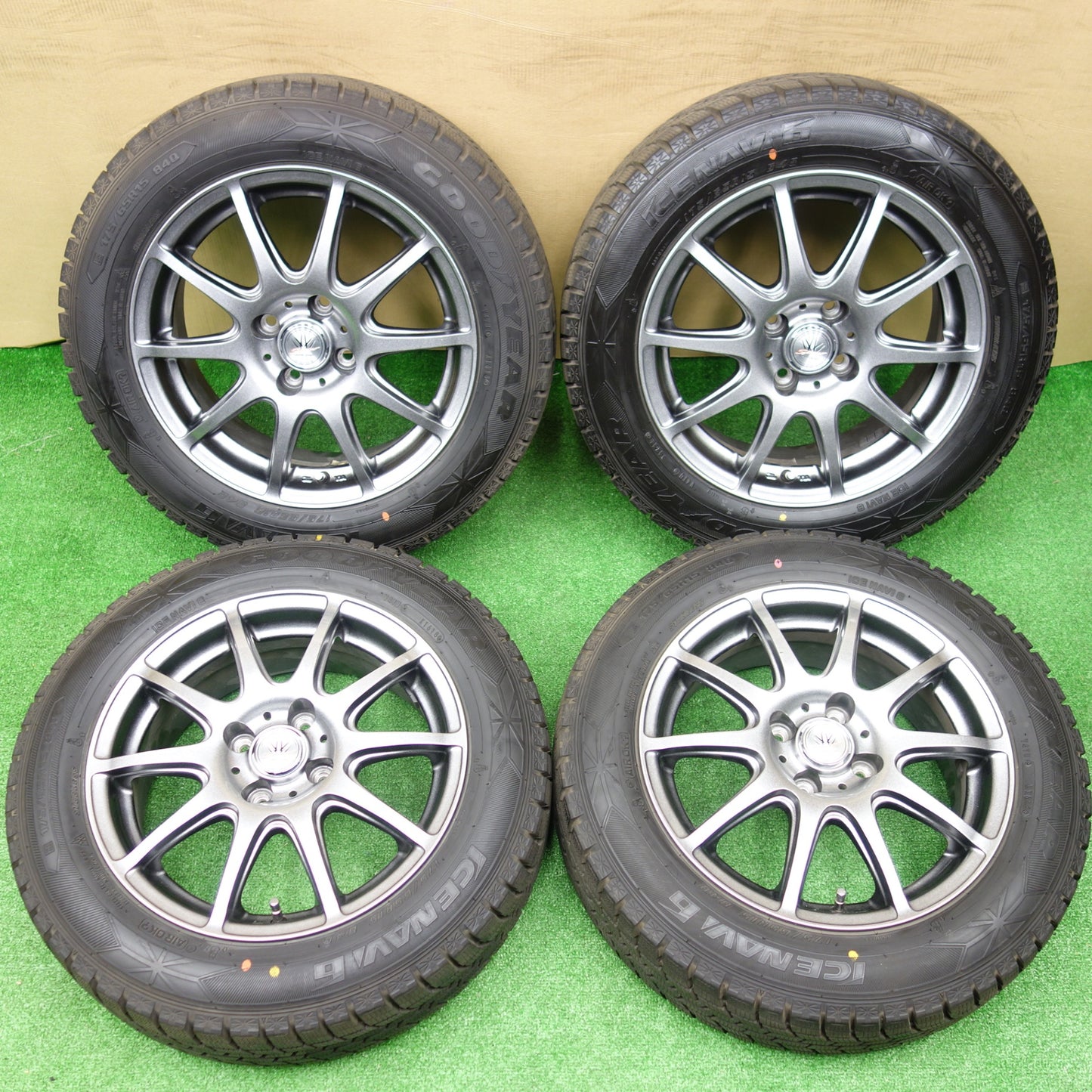 バリ溝！キレイ！9分★LOXARNY SPORT SP10 175/65R15 スタッドレス グッドイヤー アイスナビ6 ロクサーニ スポーツ 15インチ PCD100/4H★5120802KTス