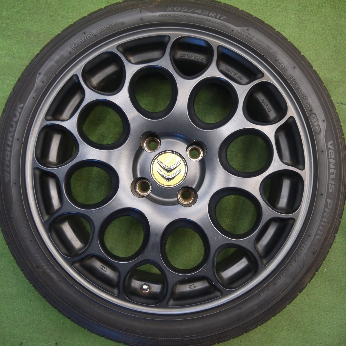 4本価格！22年★プジョー シトロエン 等 WORK WIL 02D /C5 205/45R17 ハンコック ベンタス プライム3 ワーク WIL-02D 17インチ PCD108/4H★6033006Hノ