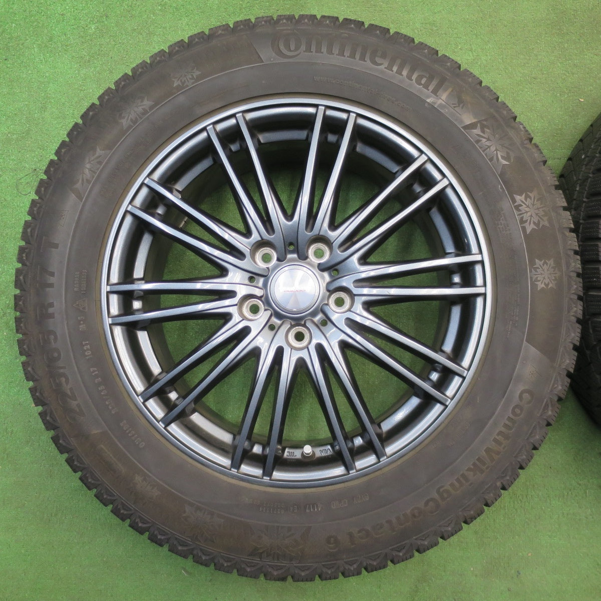 バリ溝！8.5分★スタッドレス 225/65R17 コンチネンタル コンチバイキング コンタクト6 VELVA AGUDO ヴェルヴァ アグード 17インチ PCD114.3/5H★6031101NJス