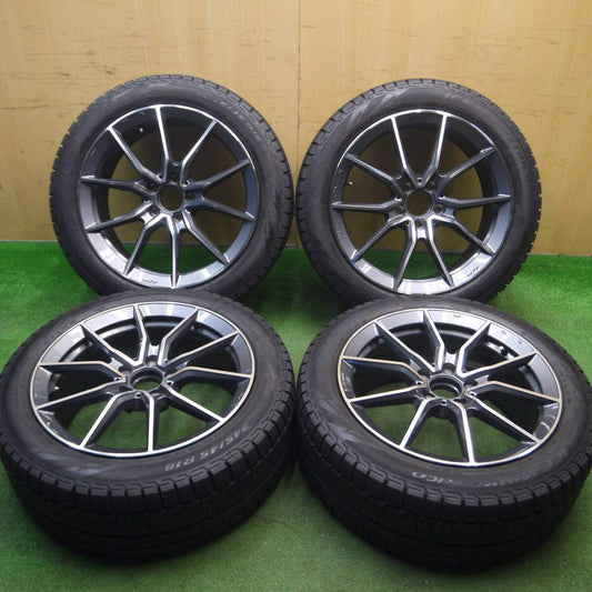 超バリ溝！21年！キレイ！9.5分以上★ベンツ 等 MAK MFF アルジェントFF 245/45R18 スタッドレス ピレリ アイスアシンメトリコ 18インチ PCD112/5H★5022803Hス