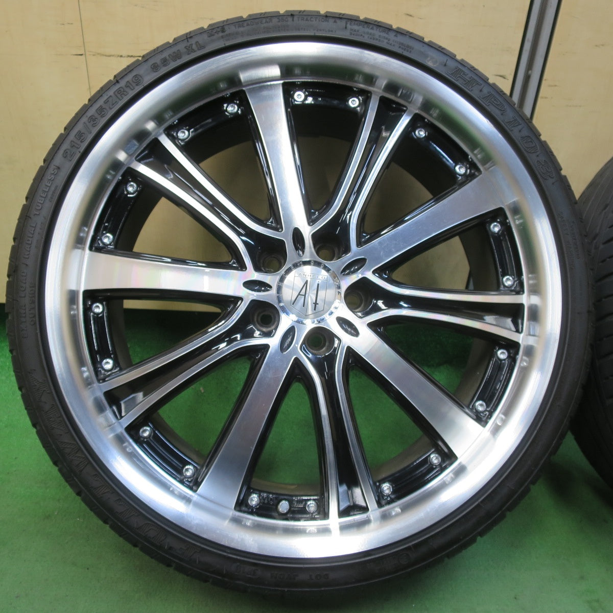 4本価格★プリウス 等 ANHELO CORAZON LOVEY 215/35R19 フルウェイ HP108 19インチ アネーロ コラソン ラーヴィ PCD100/5H★5050404IMノ