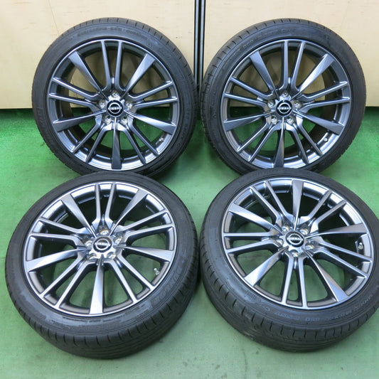 バリ溝！23年！キレイ！9.5分★日産 V37 スカイライン 400R 純正 245/40R19 ダンロップ SPスポーツマックス 050 DSST CTT 19インチ PCD114.3/5H★5091104SKノ