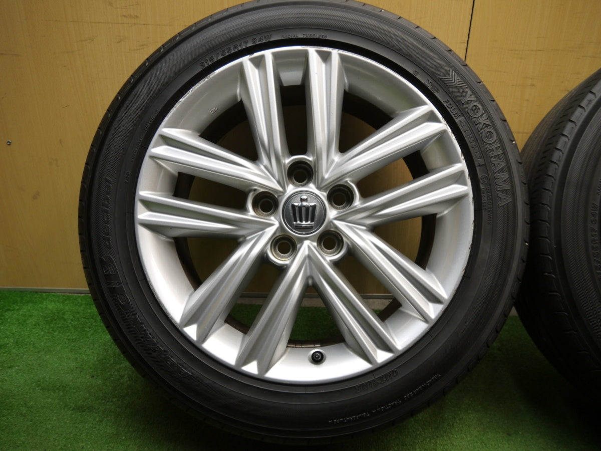 送料無料* トヨタ 210系 クラウン アスリート 純正 215/55R17☆215