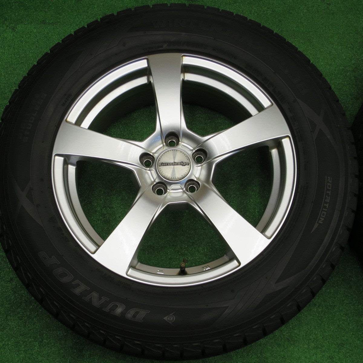 バリ溝！22年！9.5分★ボルボ XC90 等 Eurodesign V5 type 235/65R17 スタッドレス ダンロップ ウインターマックス SJ8 SJ8+ ユーロデザイン V5タイプ 17インチ PCD108/5H★6010501NKス