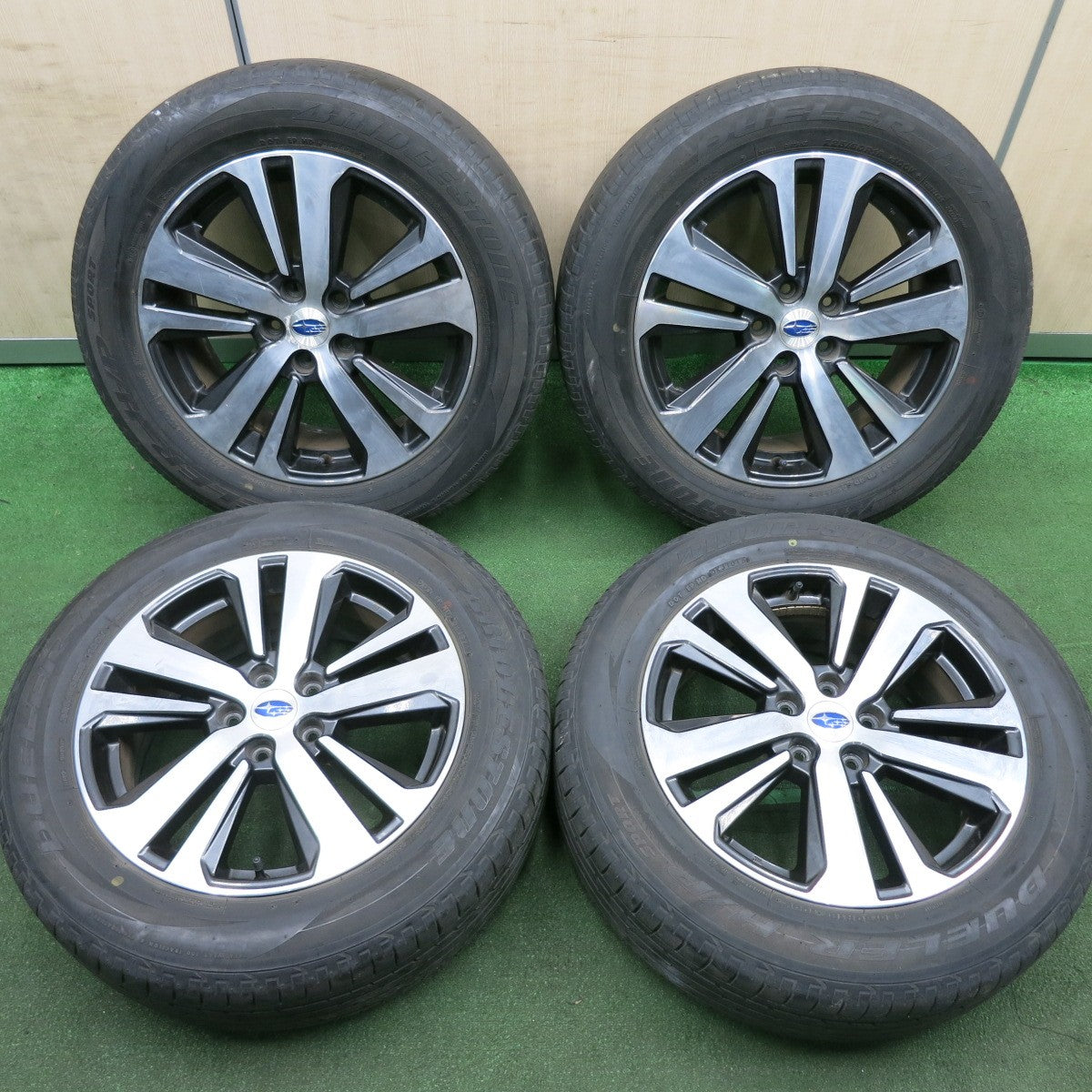 *送料無料* 4本価格★スバル レガシィ アウトバック 純正 225/60R18 ブリヂストン デューラー H/P SPORT 18インチ PCD114.3/5H★4052402HAノ