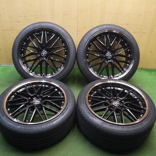 キレイ！22年★STEINER LMX AME 245/40R20 アプタニー SPORT macro RA301 シュタイナー 20インチ PCD114.3/5H★4012609Hノ