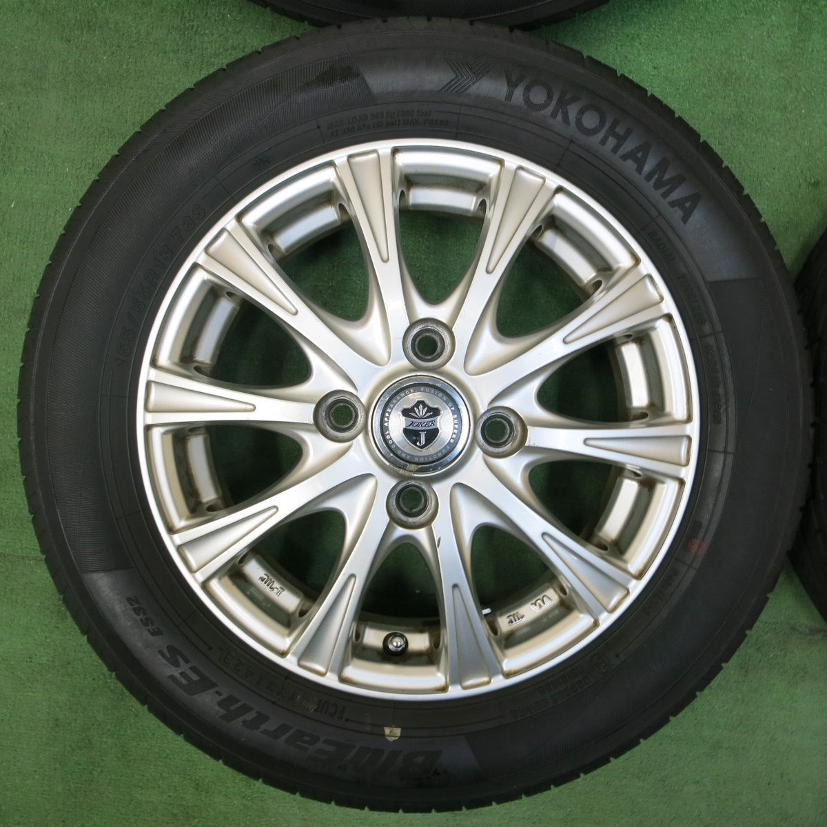 [送料無料] バリ溝！23年！ほぼ10分★155/65R13 ヨコハマ BluEarth-Es ES32 JOKER ジョーカー 13インチ ブルーアース PCD100/4H★4111206SYノ