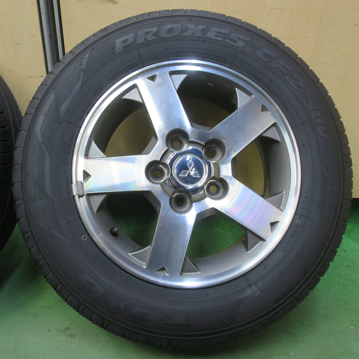 バリ溝！24年！8.5分◎三菱 パジェロミニ 純正 175/80R15 トーヨー プロクセス CF2 SUV 15インチ PCD114.3/5H◎6090904イノ