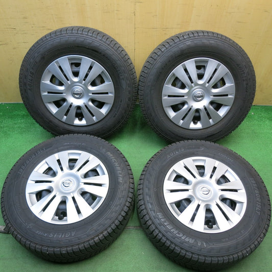 キレイ◎日産 NV350 キャラバン 純正 スチール 195/80R15 107/105R スタッドレス ミシュラン AGILIS X-ICE 15インチ PCD139.7/6H◎6071208HAス