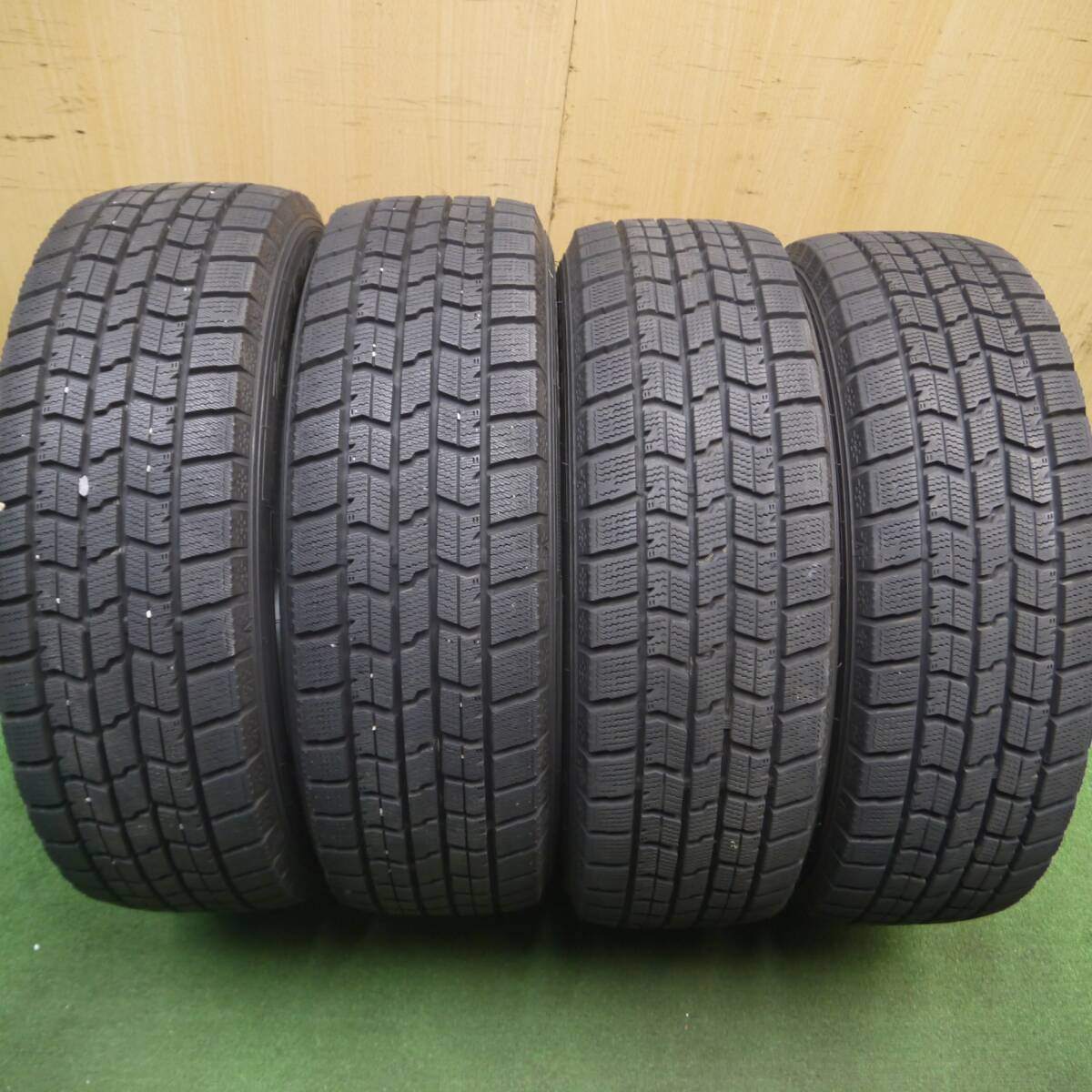 バリ溝！21年！キレイ！ほぼ10分★スタッドレス 185/60R15 グッドイヤー アイスナビ7 ravrion RS01 ラブリオン 15インチ PCD100/4H★5021904Hス