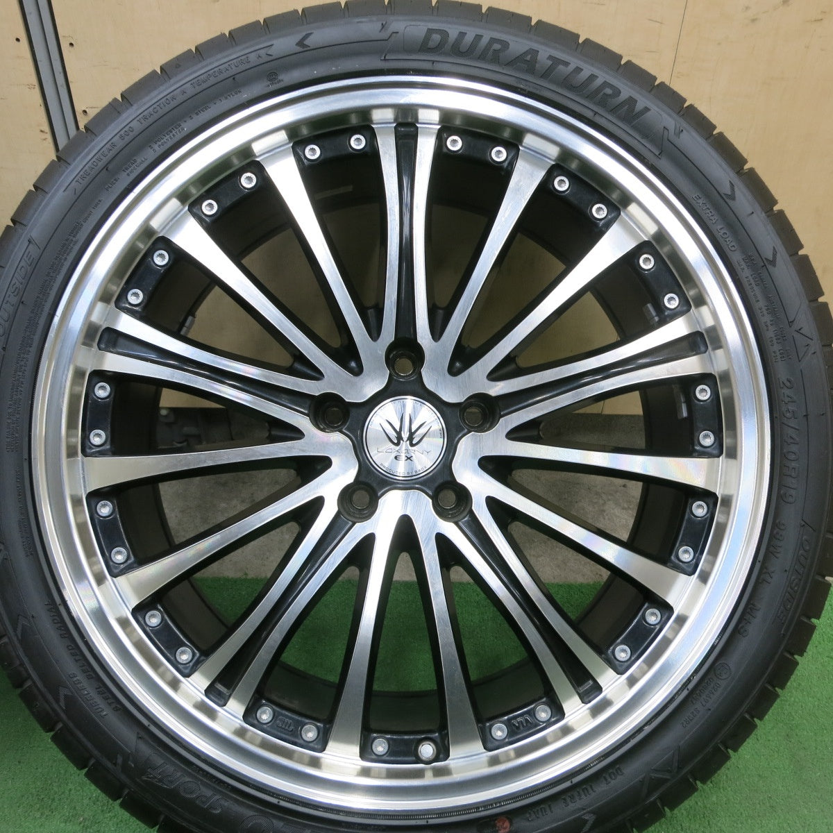 タイヤ未使用！24年★LOXARNY EX BADX 245/40R19 デュラターン MOZZA SPORT ロクサーニ 19インチ PCD114.3/5H★5050103TTノ