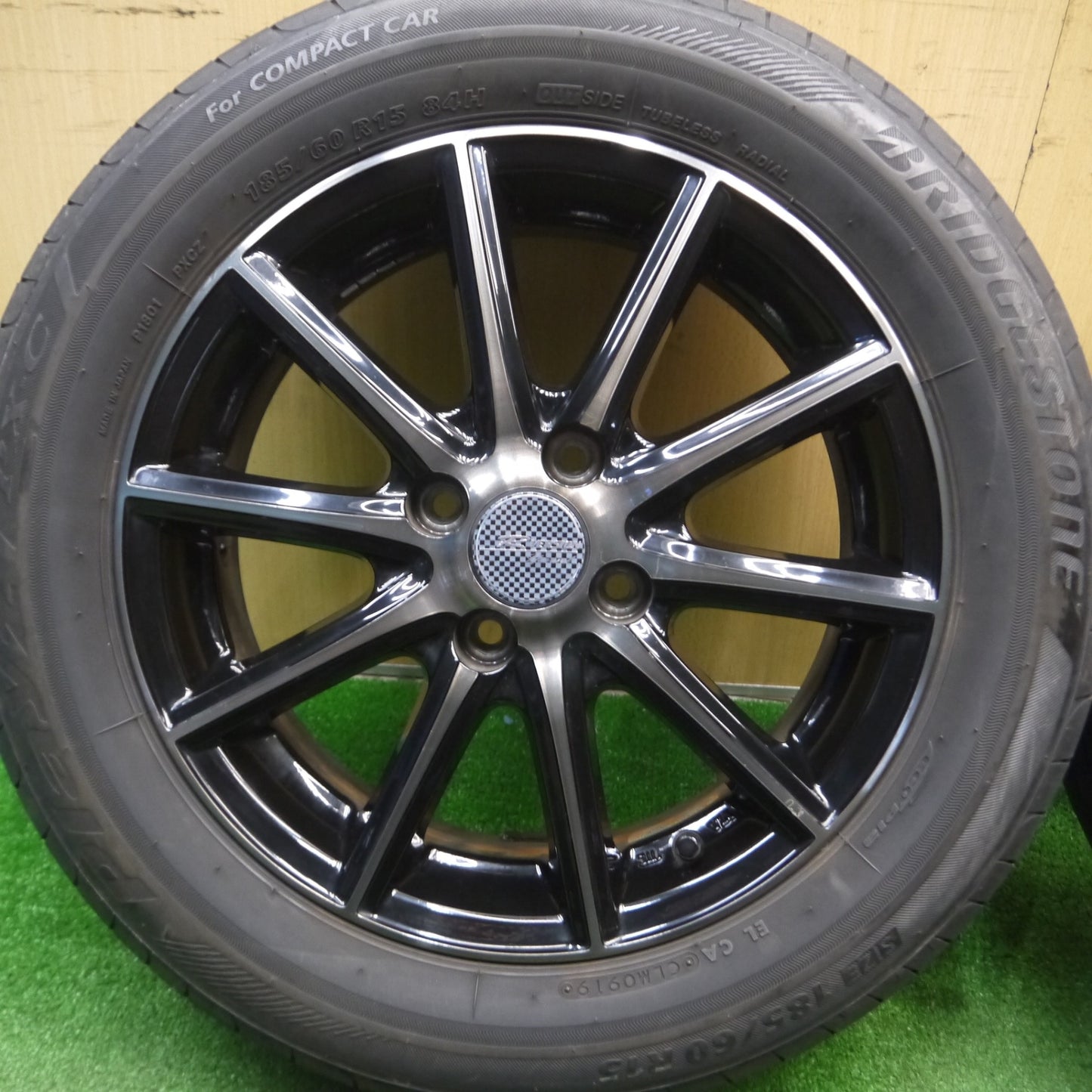 [送料無料] キレイ★185/60R15 ブリヂストン プレイズ PX-C R VERSION Sprint Rバージョン スプリント 15インチ PCD100/4H★5012907Hノ