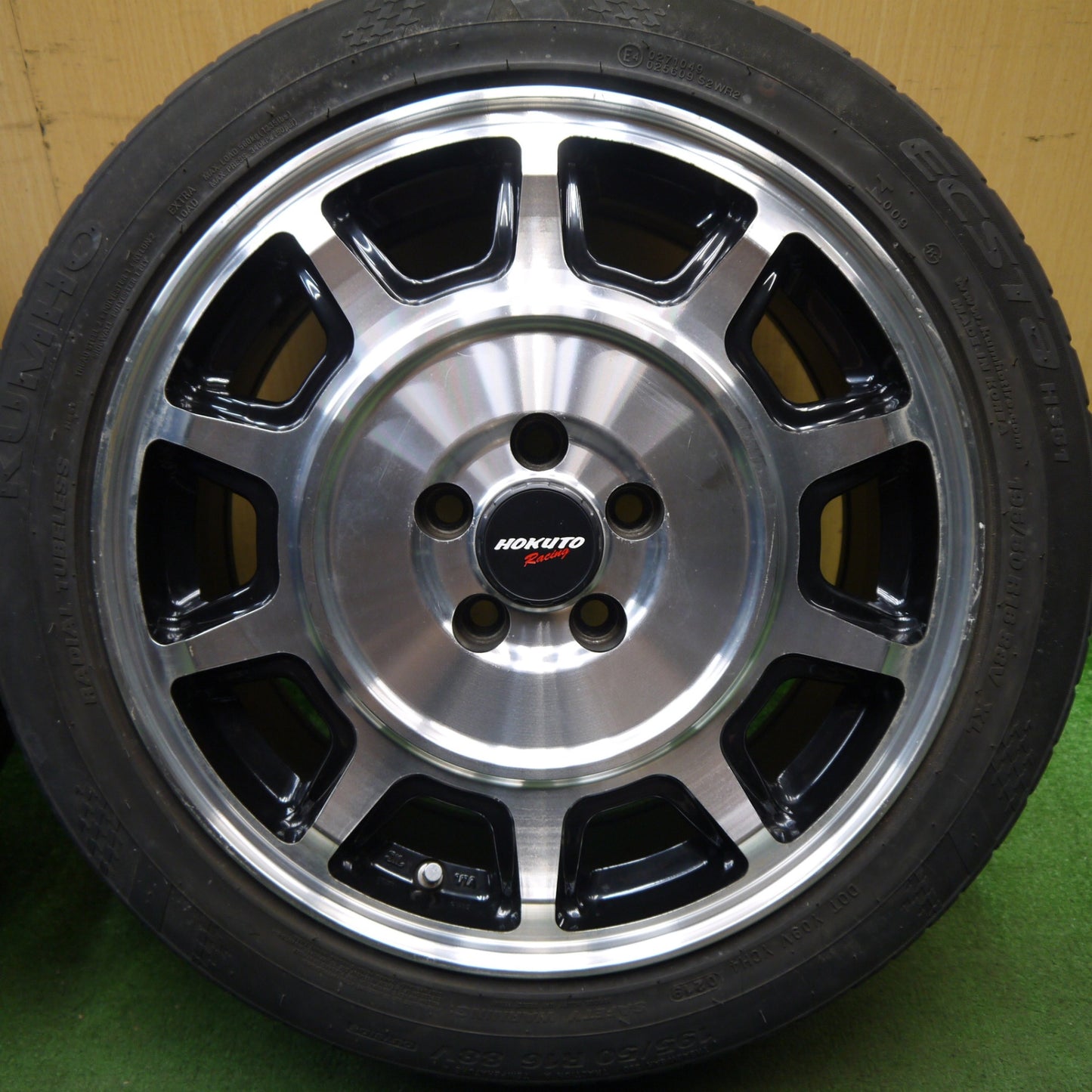 4本価格★プリウス カローラ 等 HOKUTO Racing 零式-S 195/50R16 クムホ エクスタ HS51 16インチ ホクト レーシング PCD100/5H★5100103Hノ