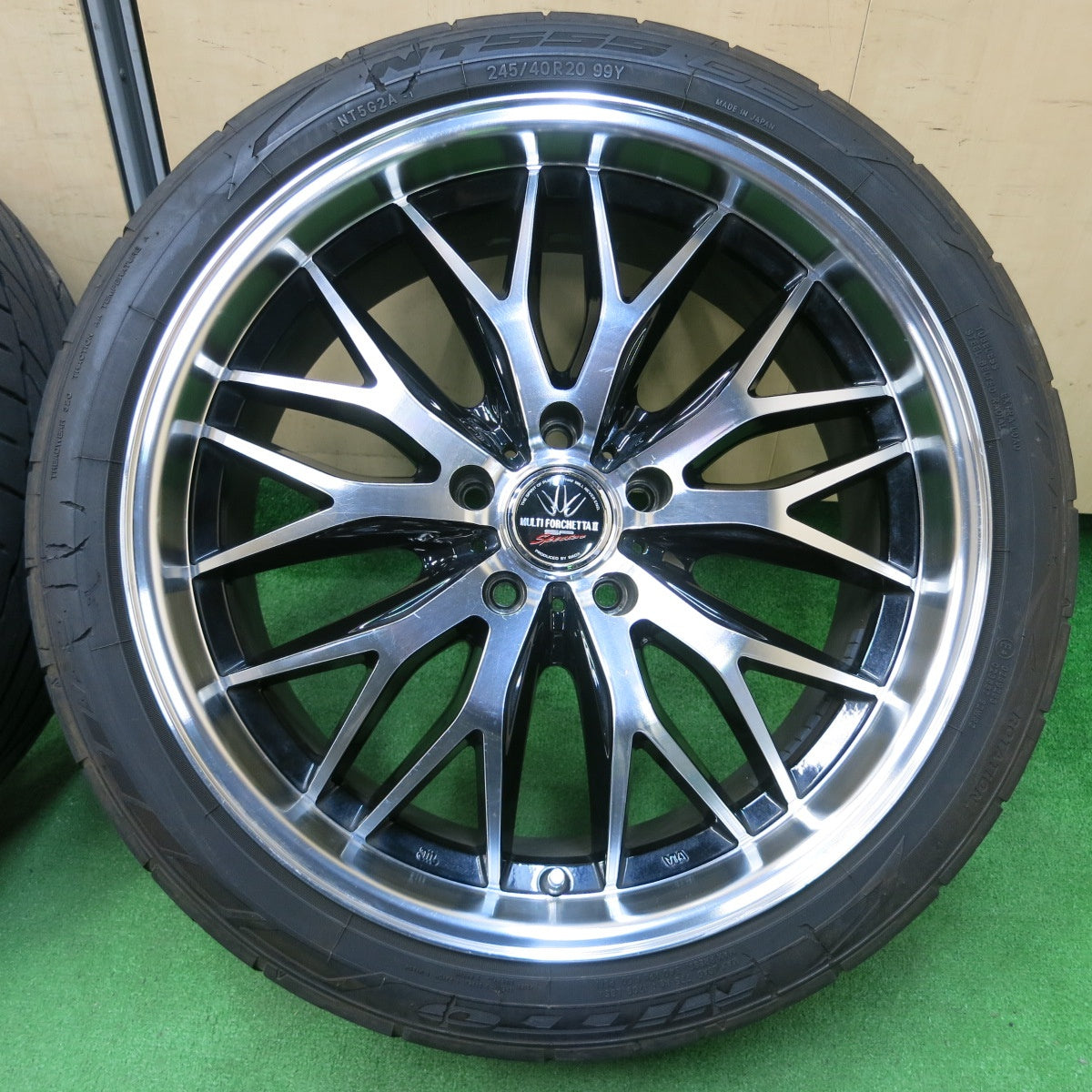 *送料無料* 4本！20年★レクサス LS 等 ロクサーニ MULTI FORCHETTAⅡ SP Spectar 245/40R20 275/35R20 ニットー NT555 G2 LOXARNY PCD120/5H★4030606イノ