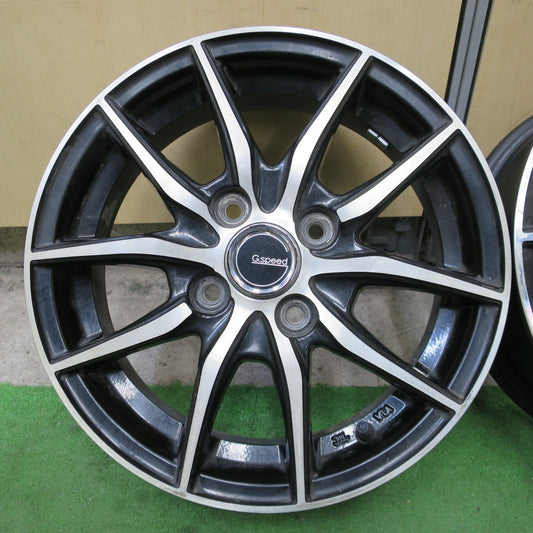 4本価格◎G.speed 14インチ ホイール Gスピード 14×4.5J PCD100/4H◎6090403NGホ