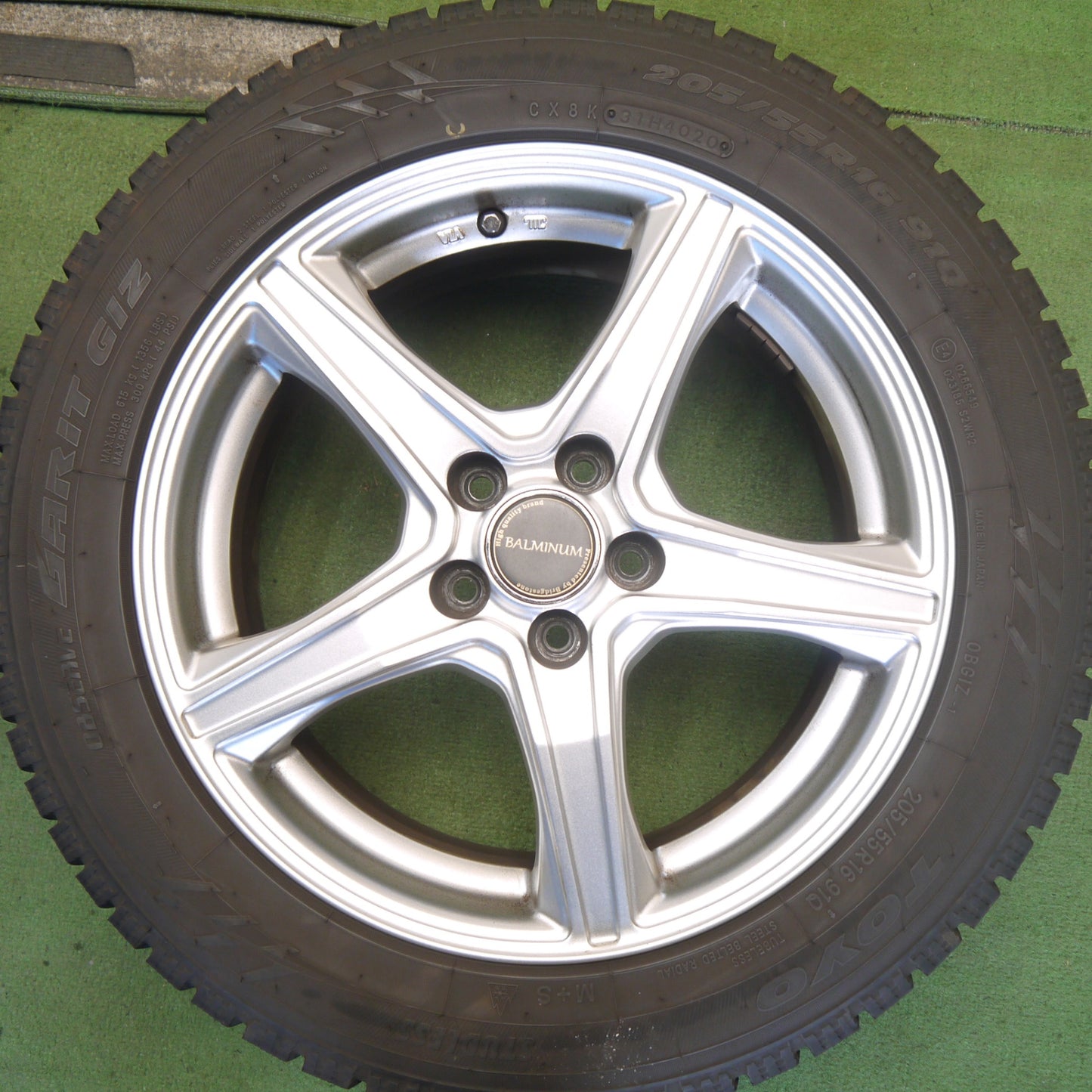 バリ溝！キレイ！9.5分◎インプレッサ 等 205/55R16 スタッドレス トーヨー オブザーブ ガリット GIZ BALMINUM VR5 バルミナ 16インチ PCD100/5H◎6081801Hス