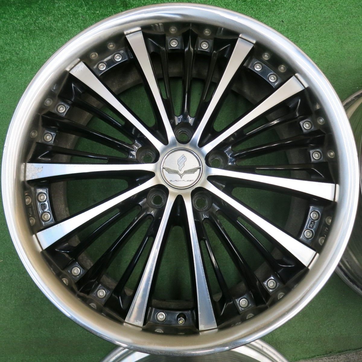4本価格◎RAYS BLACK FLEET V350 19インチ ホイール レイズ ブラック フリート 19×8J PCD114.3/5H◎6080804HAホ