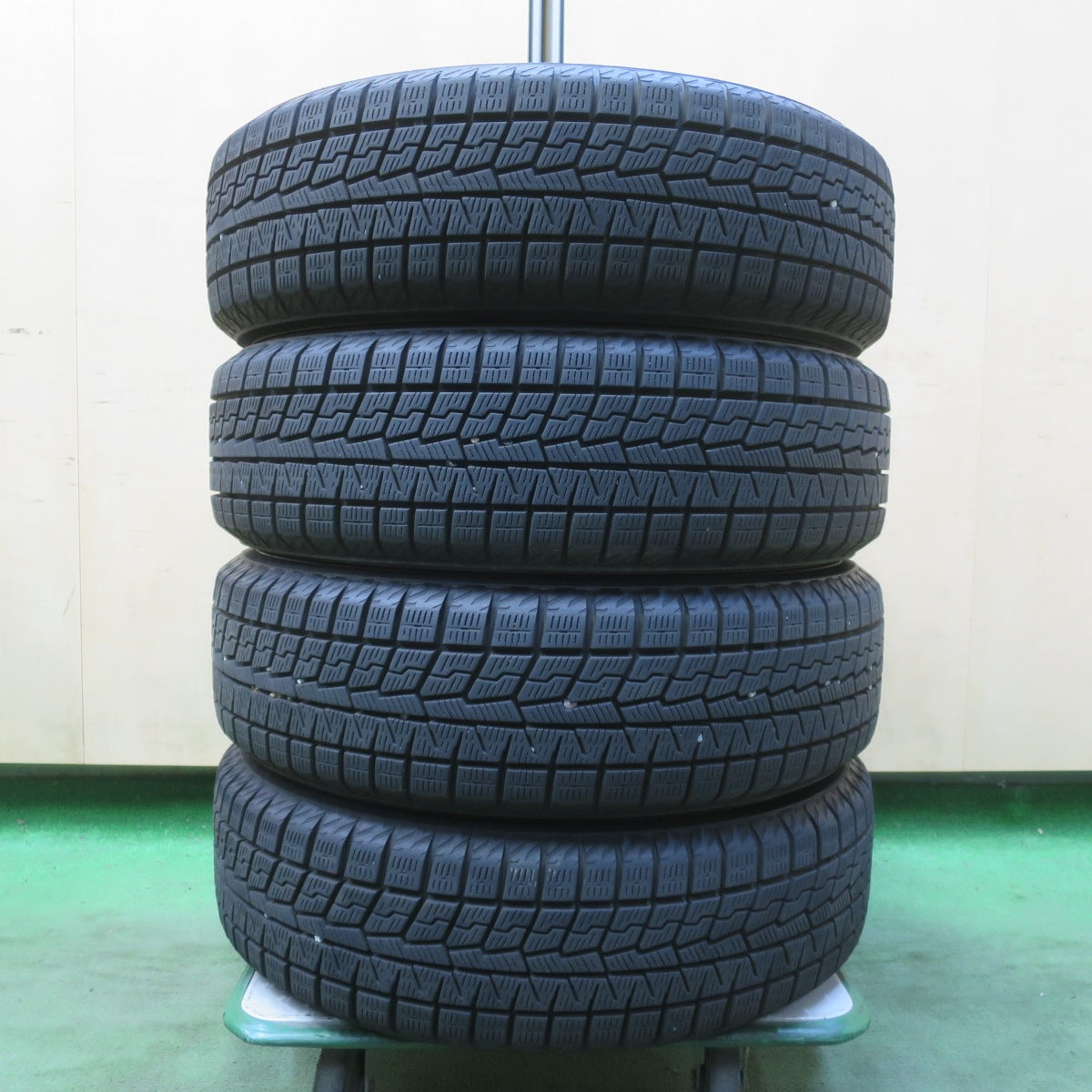 バリ溝！22年！9分◎スタッドレス 155/65R14 ヨコハマ アイスガード iG70 TEAD テッド 14インチ PCD100/4H◎6062407イス
