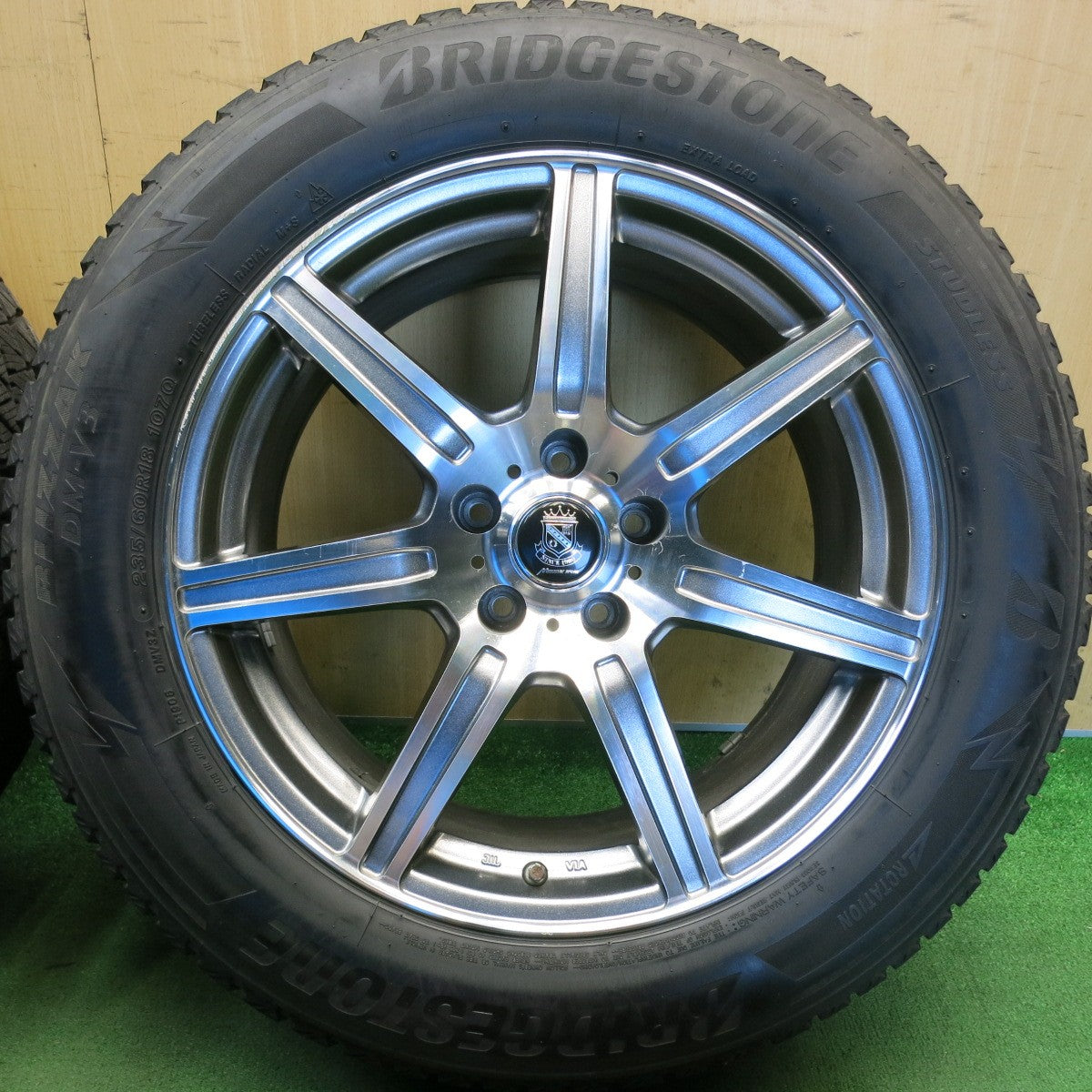 4本価格◎スタッドレス 235/60R18 ブリヂストン ブリザック DM-V3 MANARAY SPORT マナレイ スポーツ 18インチ PCD114.3/5H◎6081407HAス