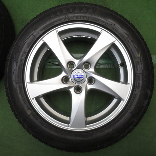 バリ溝！24年！キレイ！9.5分以上◎ボルボ V60 純正 HERA 215/55R16 スタッドレス ジーテックス WH2000 ヘラ 16インチ PCD108/5H◎6092907NJス