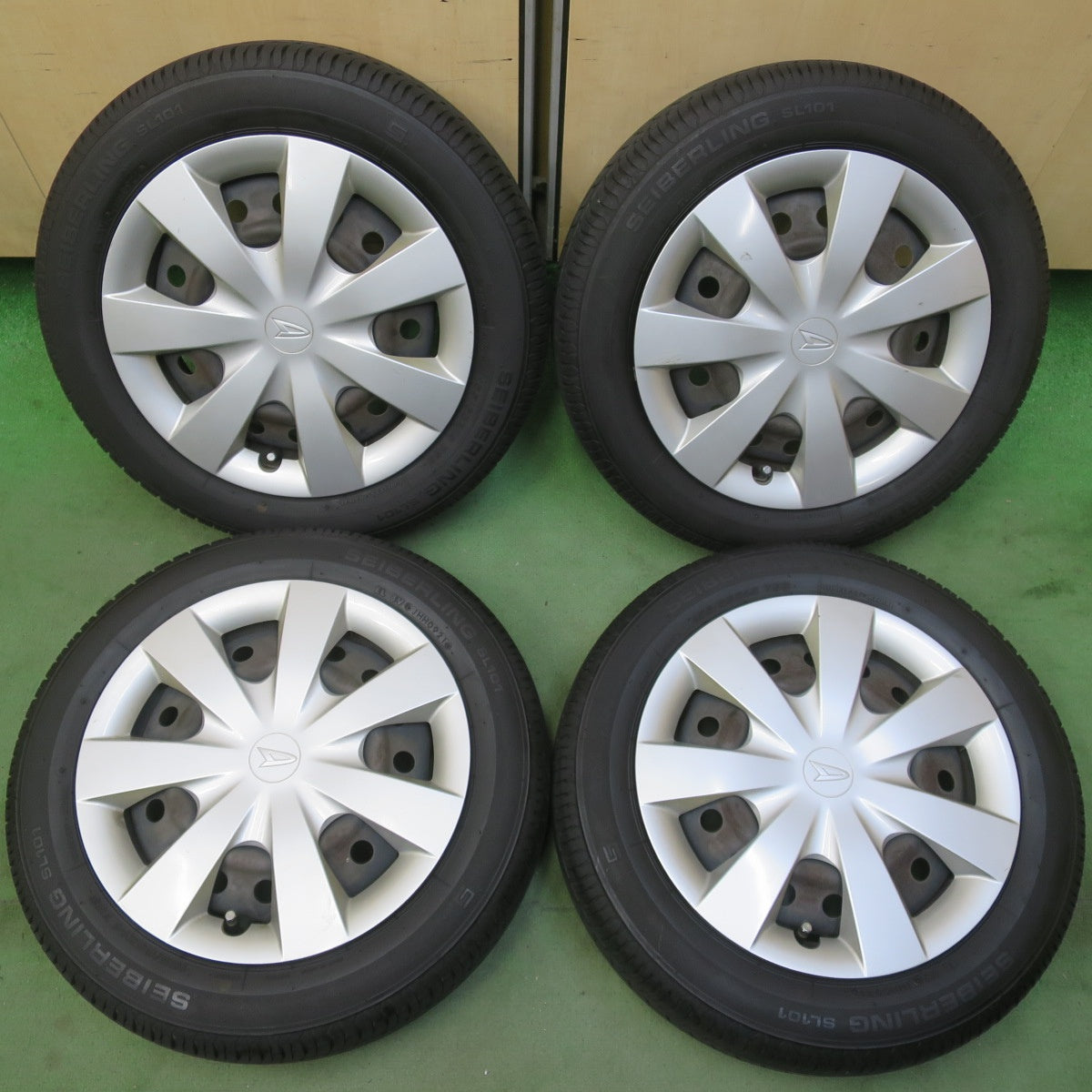 4本価格◎ダイハツ ミライース 純正 スチール 155/65R14 セイバーリング SL101 14インチ PCD100/4H◎6071301イノ