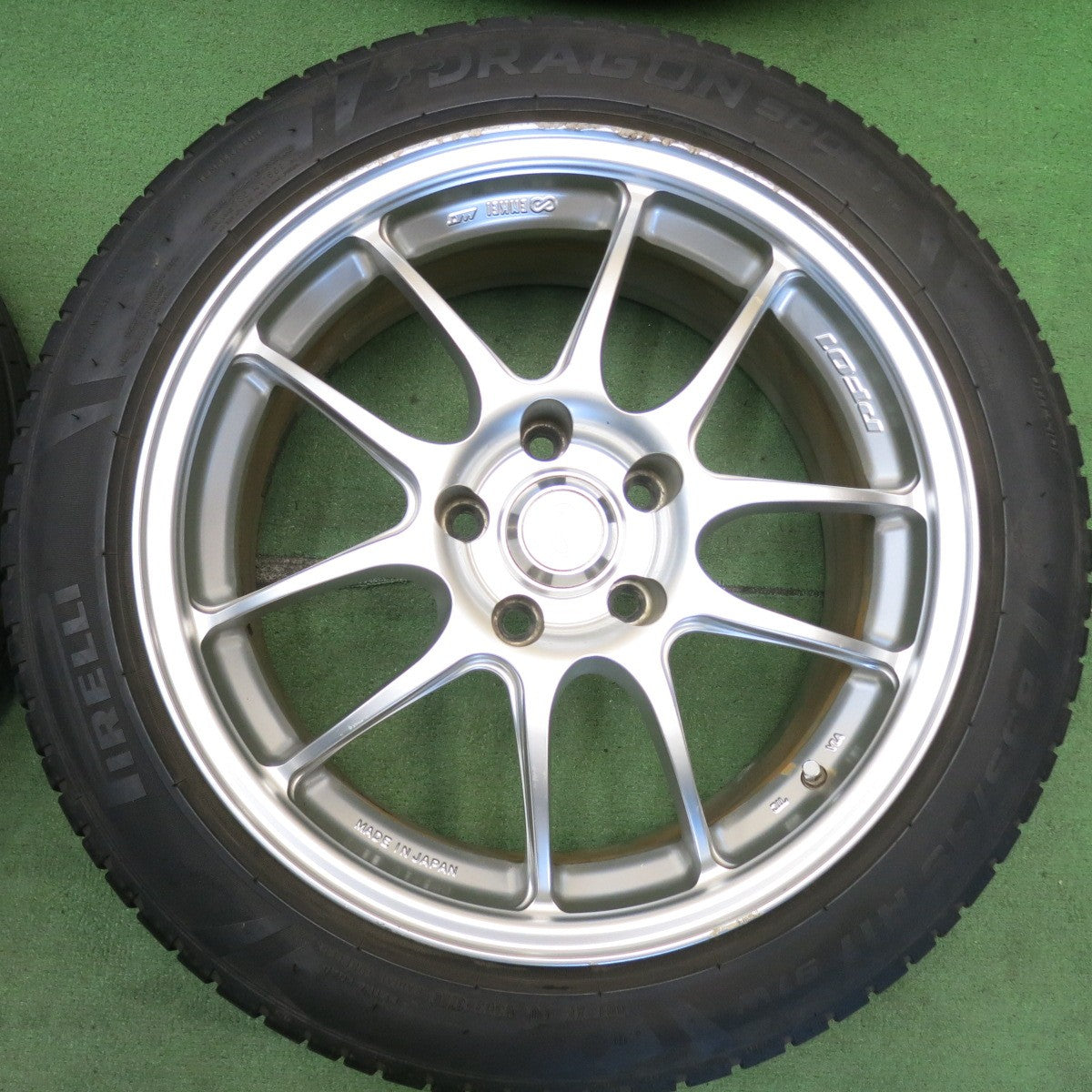 4本価格◎ENKEI PF01 235/45R17 ピレリ ドラゴンスポーツ TM エンケイ 17インチ PCD114.3/5H◎6071804HAノ
