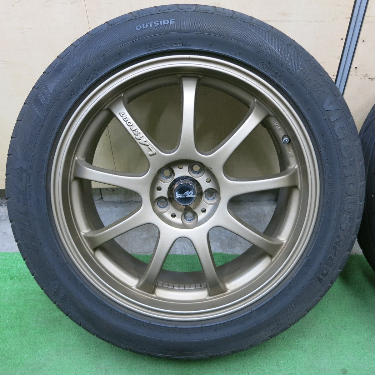 4本価格★フォレスター 等 LM SPORT 225/55R18 ハイフライ VIGOROUS HP801 LMスポーツ 18インチ PCD100/5H★5042302ナノ