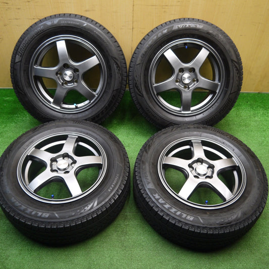 バリ溝！21年！キレイ！9.5分★プリウス 等 195/65R15 スタッドレス ブリヂストン ブリザック VRX3 Humanline ヒューマンライン 15インチ PCD100/5H★5111401KKス