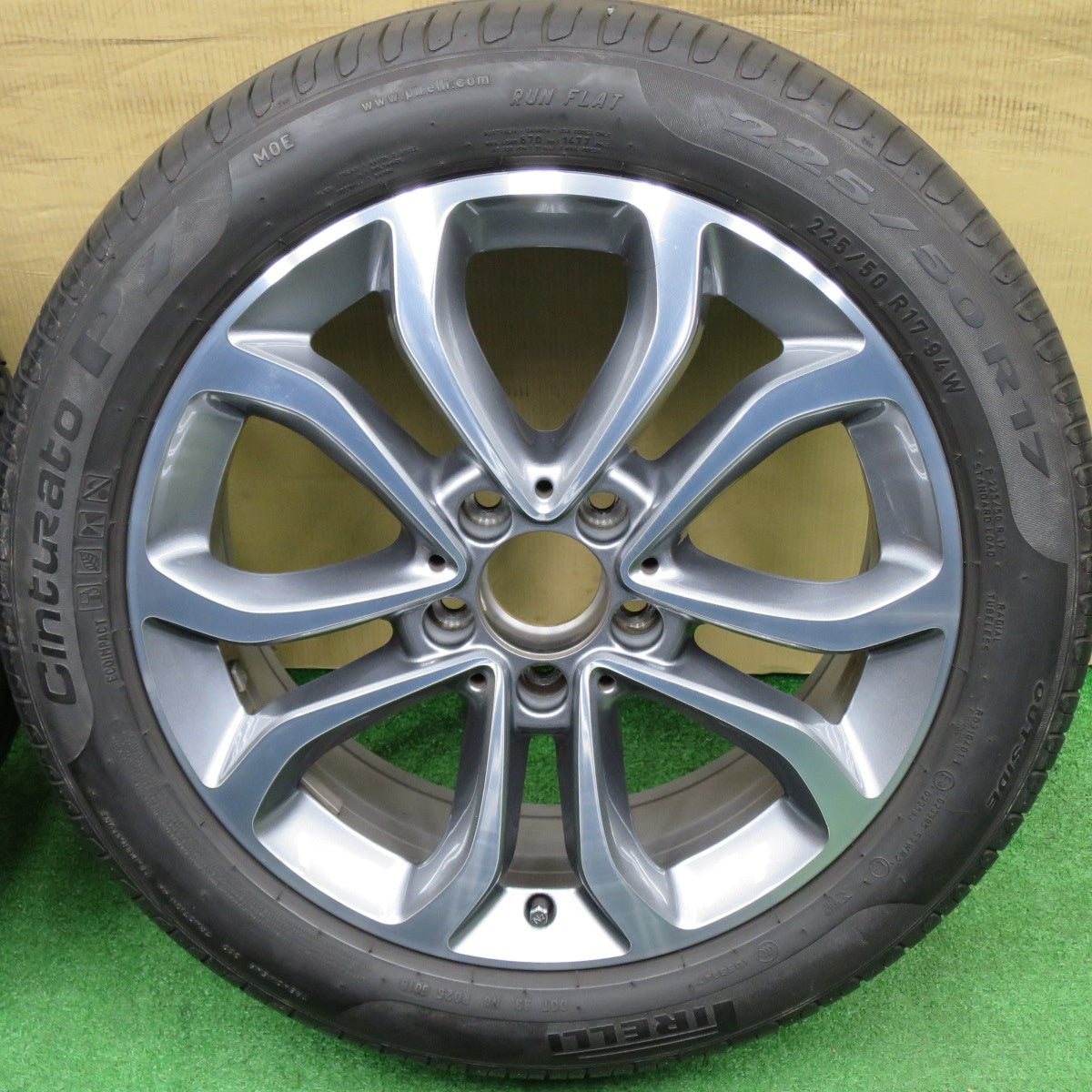 バリ溝！8.5分★ベンツ Cクラス W205 純正 225/50R17 ピレリ Cinturato P7 17インチ PCD112/5H★6030101NKノ