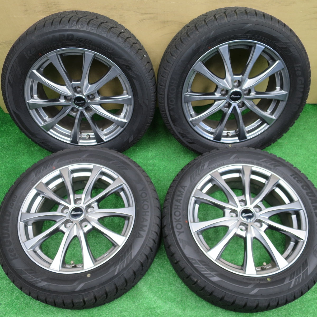 バリ溝！23年！キレイ！9.5分★86 BRZ 等 205/55R16 スタッドレス ヨコハマ アイスガード iG60 Exceeder エクシーダー 16インチ PCD100/5H★5112901NKス