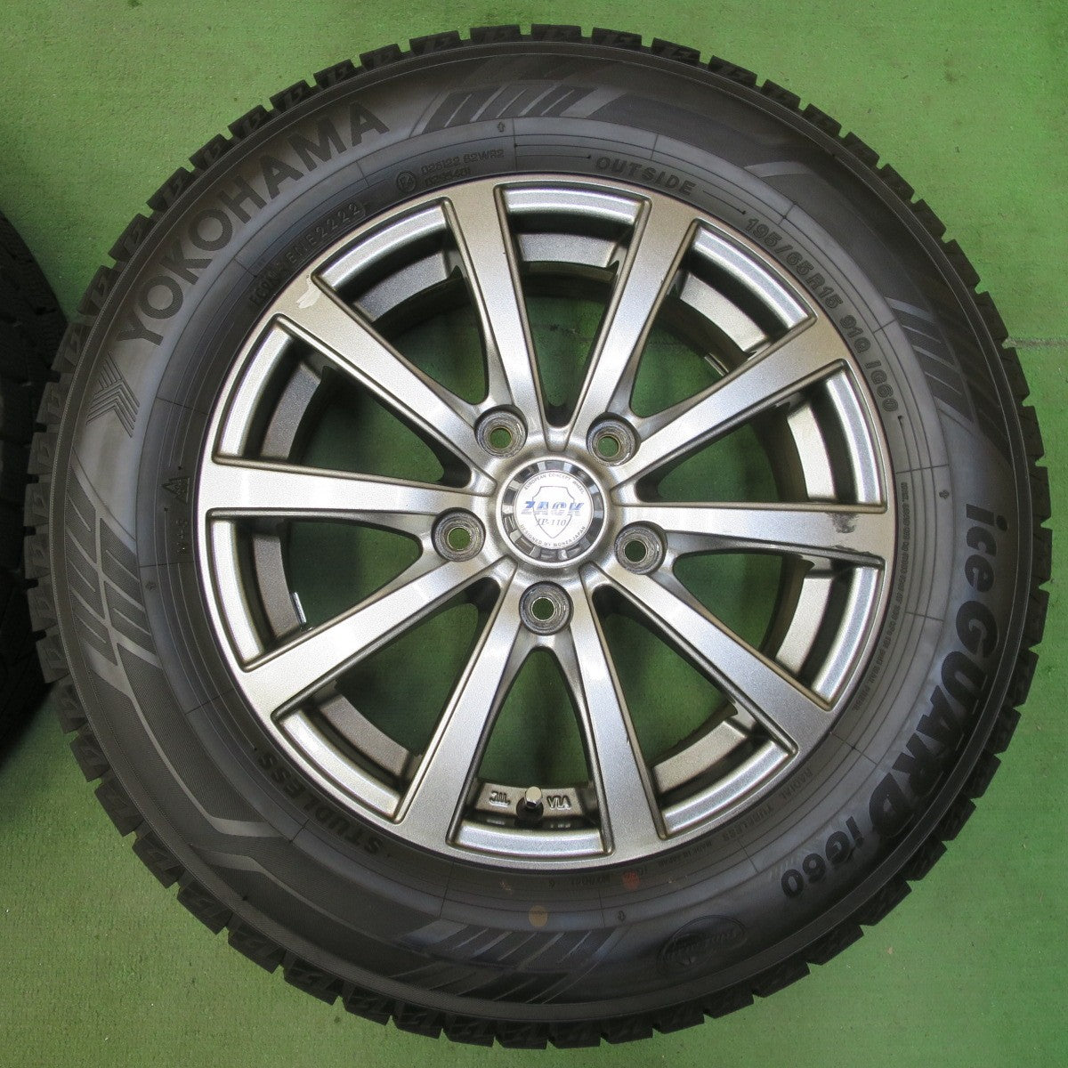 バリ溝！22年！キレイ！ほぼ10分★スタッドレス 195/65R15 ヨコハマ アイスガード iG60 ZACK JP-110 MONZA ザック 15インチ PCD114.3/5H★5072505イス
