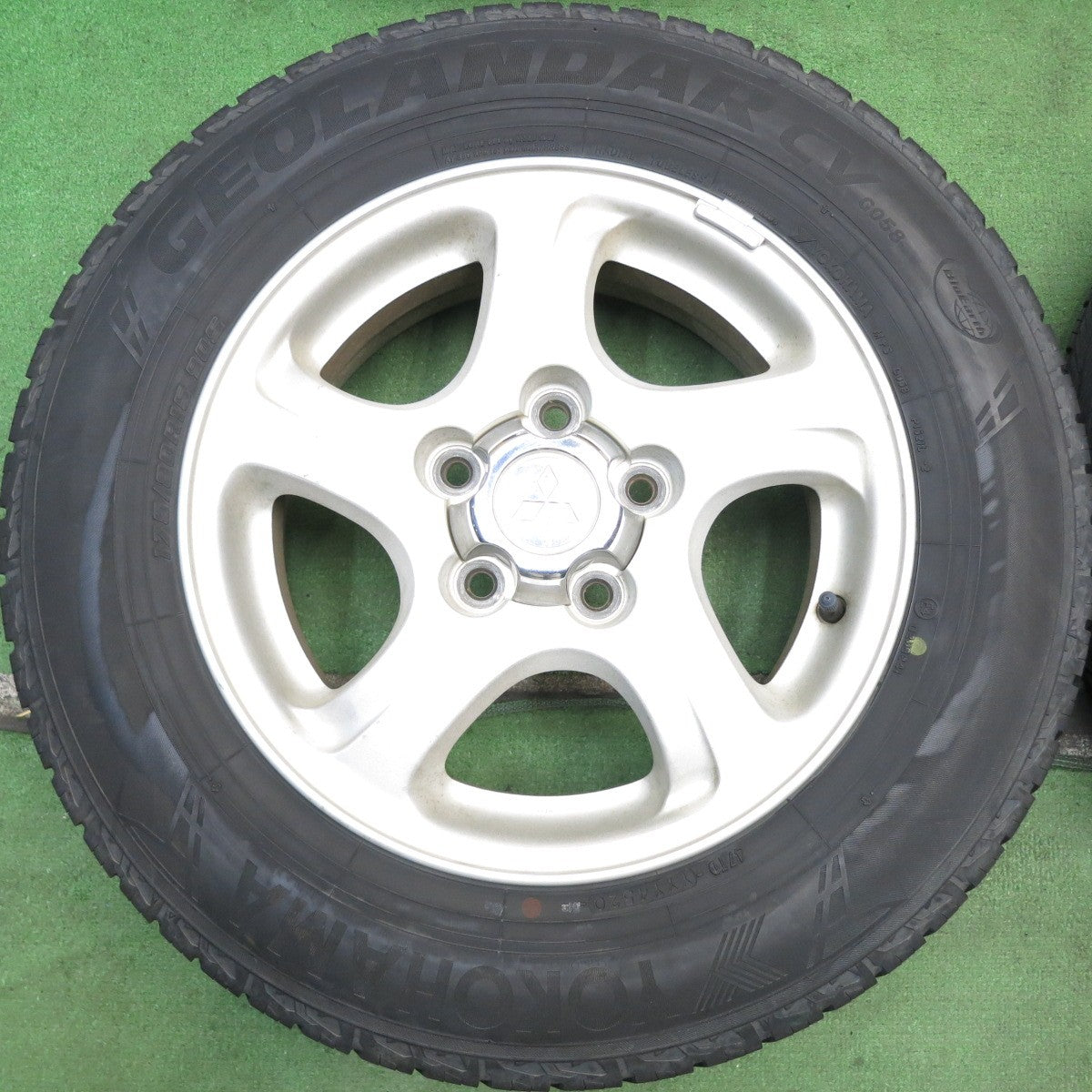 バリ溝！8.5分◎三菱 パジェロ ミニ 純正 175/80R15 ヨコハマ ジオランダー CV G058 15インチ PCD114.3/5H◎6080609HAノ