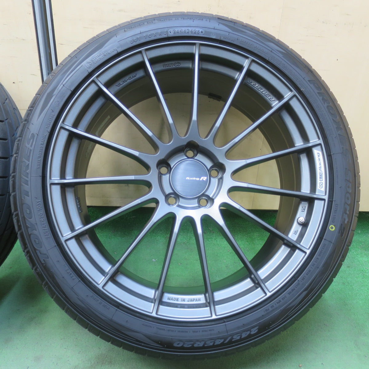 センサー付！バリ溝！25年！キレイ！ほぼ10分★ENKEI Racing RS05RR 245/45R20 トーヨー プロクセス スポーツ2 エンケイ レーシング 20インチ PCD114.3/5H★6031606イノ