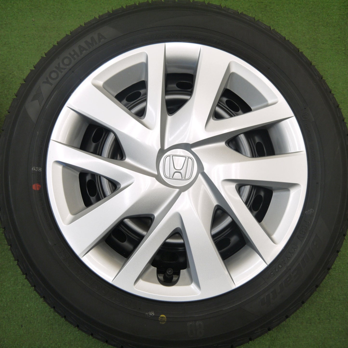 新車外し！25年★ホンダ JF5 N-BOX 純正 スチール 155/65R14 ヨコハマ ブルーアース 14インチ PCD100/4H★6020903Hノ