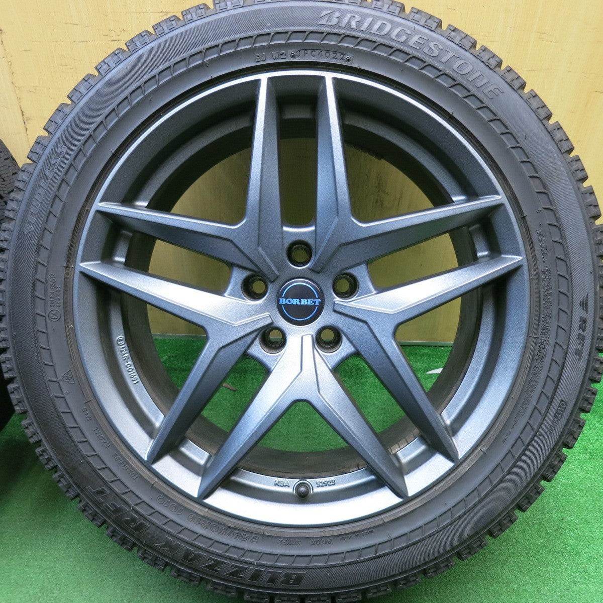 キレイ！22年★BMW 等 BORBET typeZ 245/50R19 スタッドレス ブリヂストン ブリザック RFT 19インチ ボルベット PCD112/5H★5041810TNス