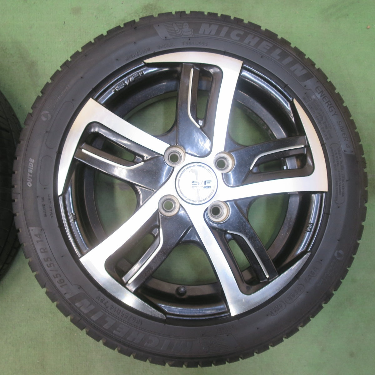 バリ溝！23年！9.5分以上★S/F STEINER SF-C 165/55R14 ミシュラン エナジーセイバー4 14インチ シュタイナー 軽サイズ PCD100/4H★6031604イノ