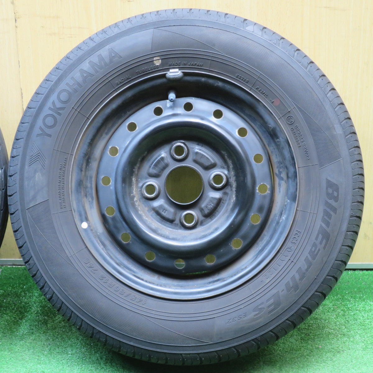4本価格！22年★145/80R12 ヨコハマ BluEarth-ES ES32 スチール ホイール ブルーアース 12インチ PCD100/4H★6022506NJノ